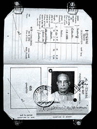 Srila Prabhupada's passport